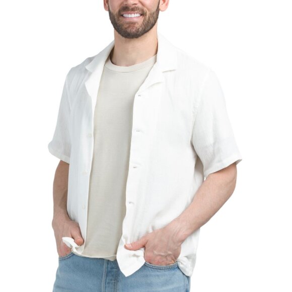 INDUSTRY White Gauze Button Down Shirt - Picture 1 of 2